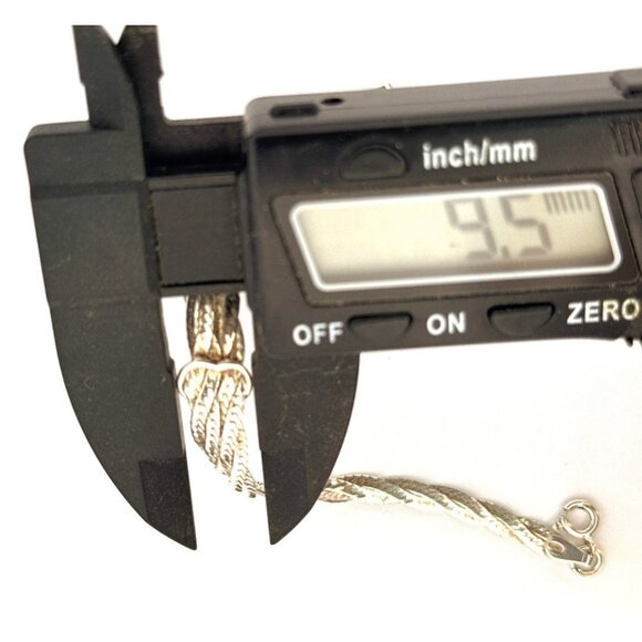 Vintage Sterling Silver 925 Braided Multi-Strand Bracelet 7" Estate Jewelry - Picture 6 of 9